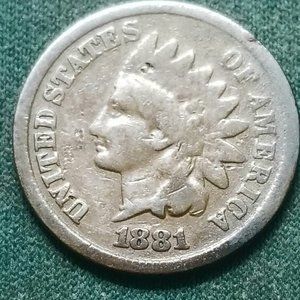 OLD COIN   1881 INDIAN HEAD PENNY  (139 YRS OLD)